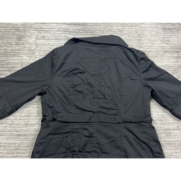 Ecologie Jacket‎ Womens Petite Large PL Black Button Front Half Sleeve - Picture 7 of 10